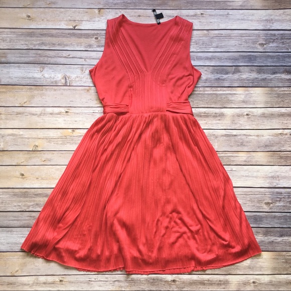 Banana Republic Dresses & Skirts - Banana Republic • Coral Swing Dress with Pleats